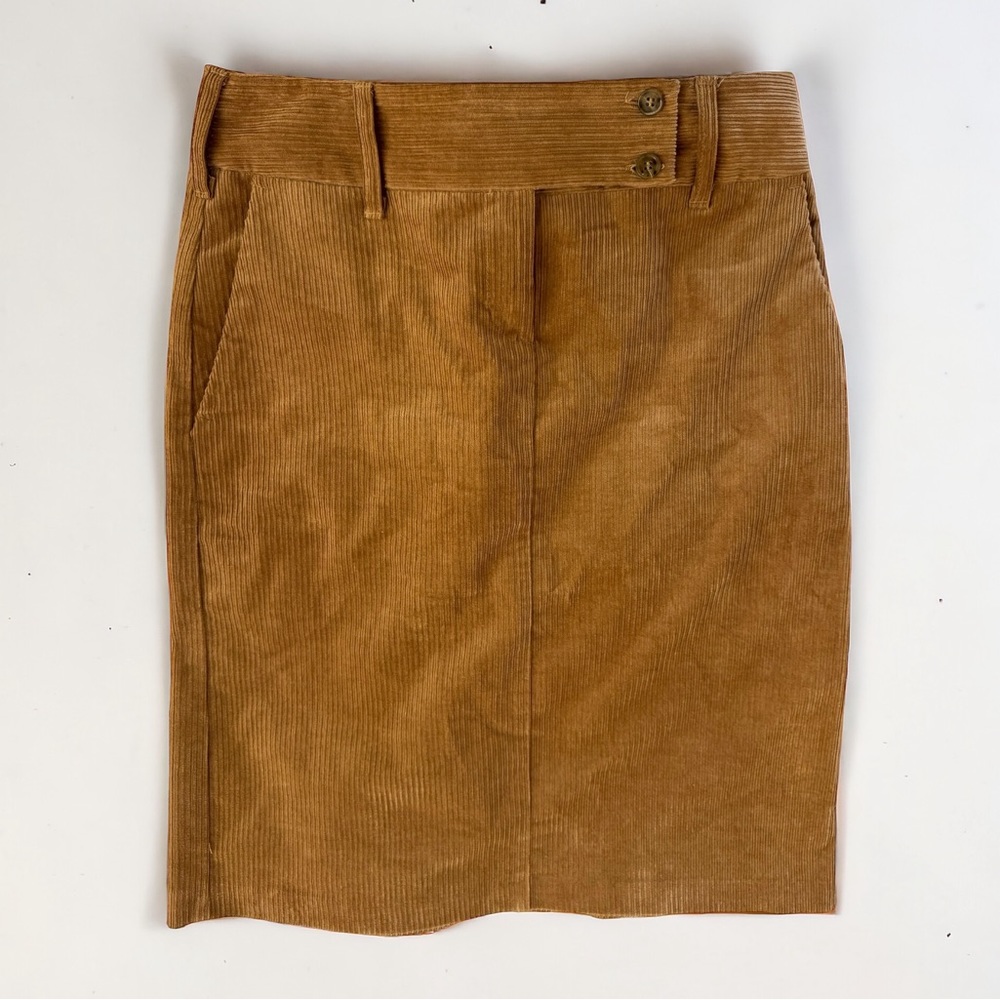 United Colors of Benetton Women’s Corduroy Stretch Preppy Vintage Skirt Caramel